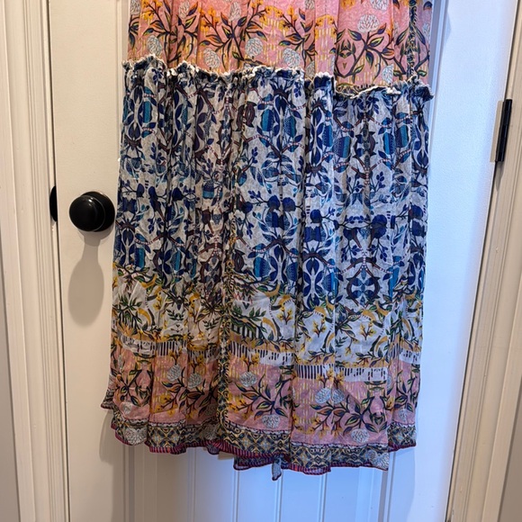 Anthropologie Bhanuni NWT Colorful Patterned Long Sleeve Maxi Dress 2 - Picture 3 of 11
